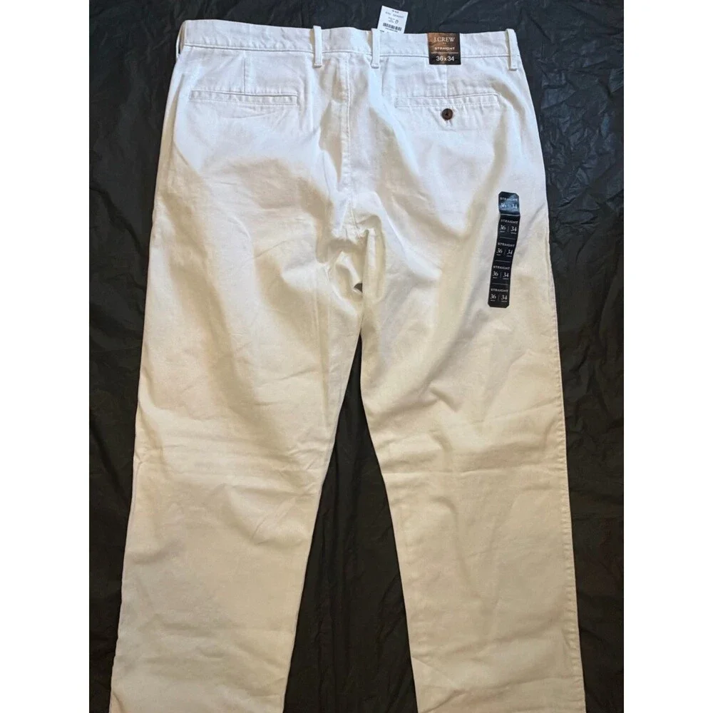 J. Crew Pants Men's Size 36x34 White Straight Flex